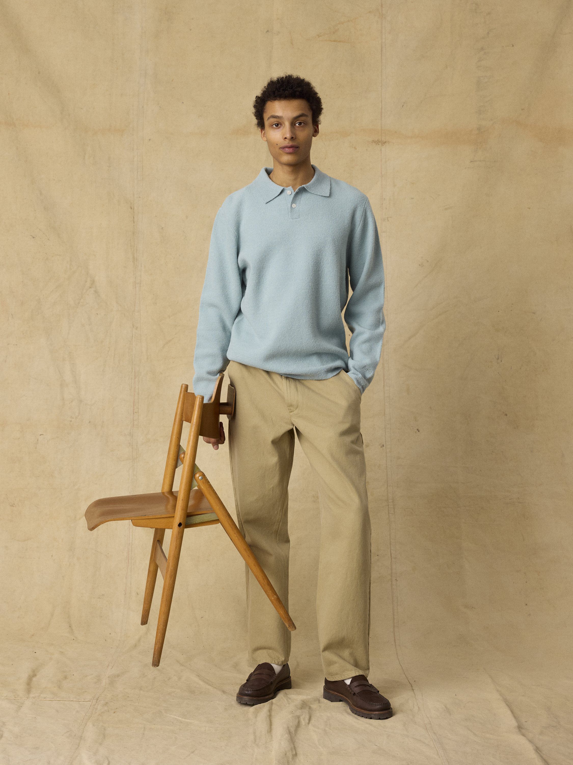 TIMBER BRUSHED POLO KNIT