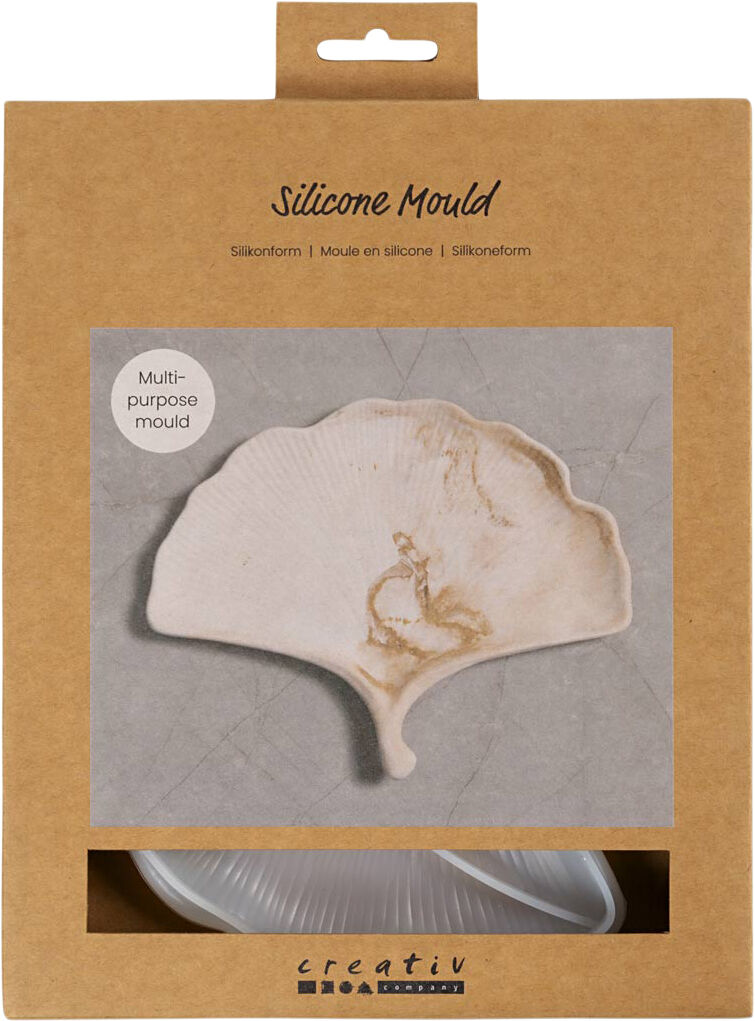 Silikoneform, Gingko blad, H: 1,5 cm, L: 18,5 cm, B: 14,8 cm