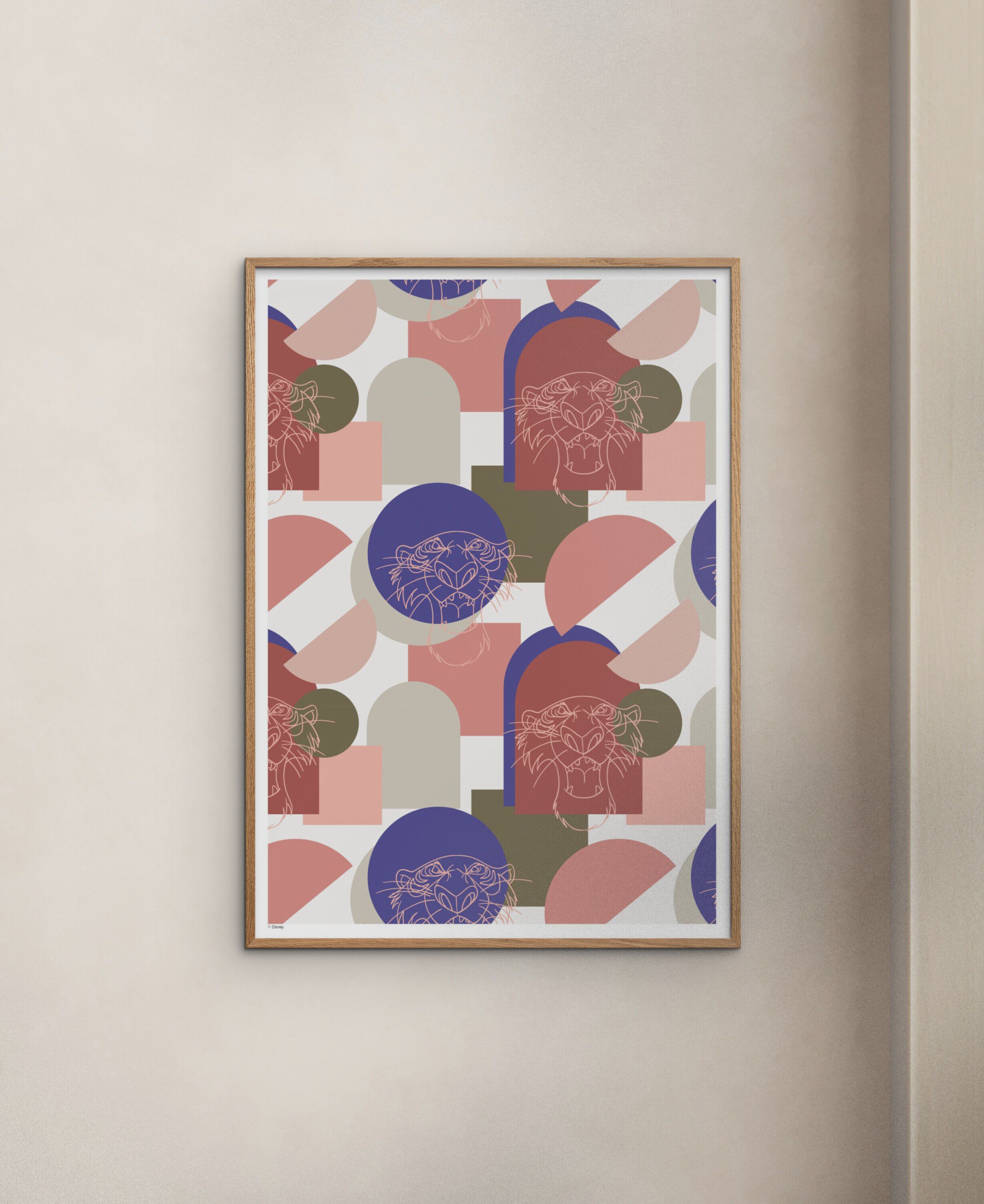 Disney &ETH; The Jungle Book Pink Shere Khan Outline