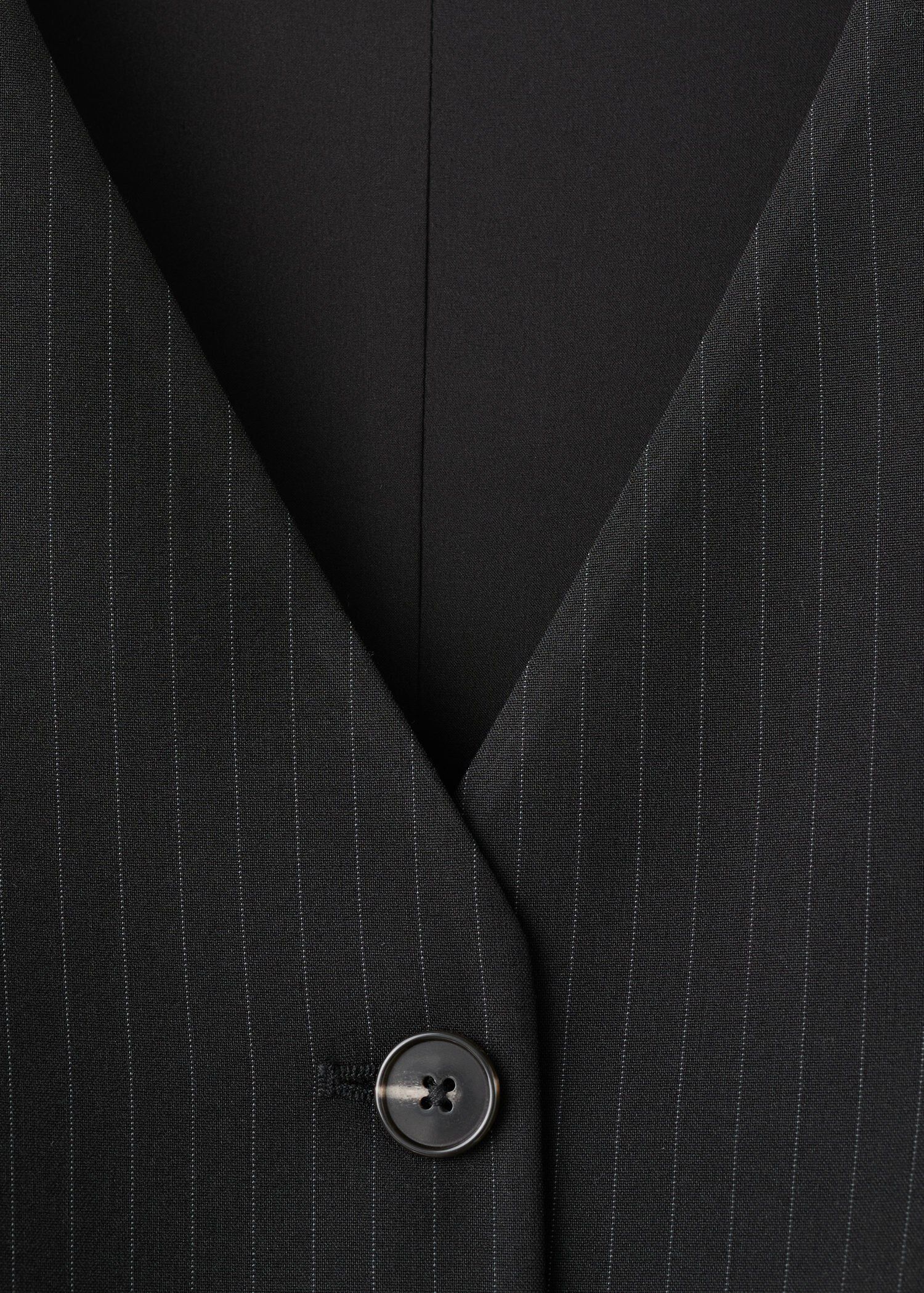 Pinstripe suit-style jumpsuit