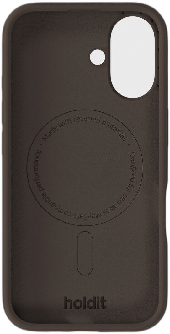 Silicone Case MagSafe Compatible iPhone 16 Chocolate