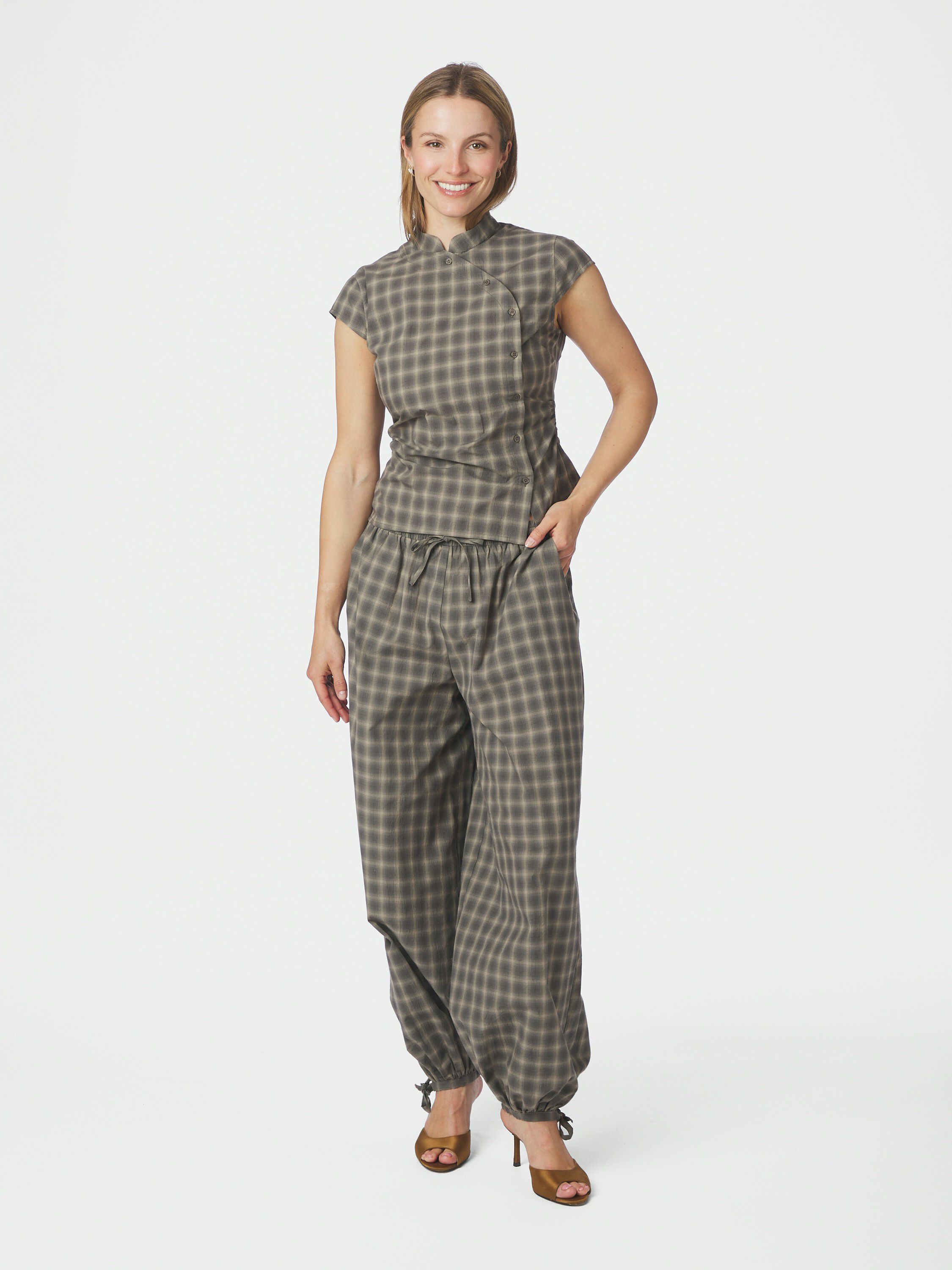 Pascale Checked Blouse