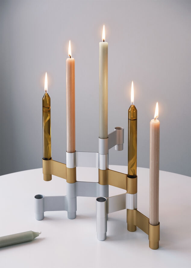 LINK, CANDLE HOLDER, MATT ALUMINIUM, 11060M