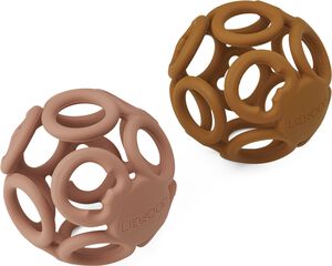 Jasmin teether ball 2-pack Dark ro