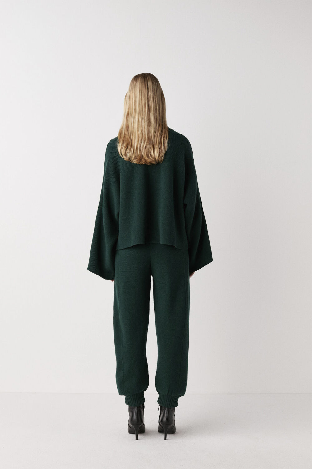 Eco merino ribbed wide sleeve