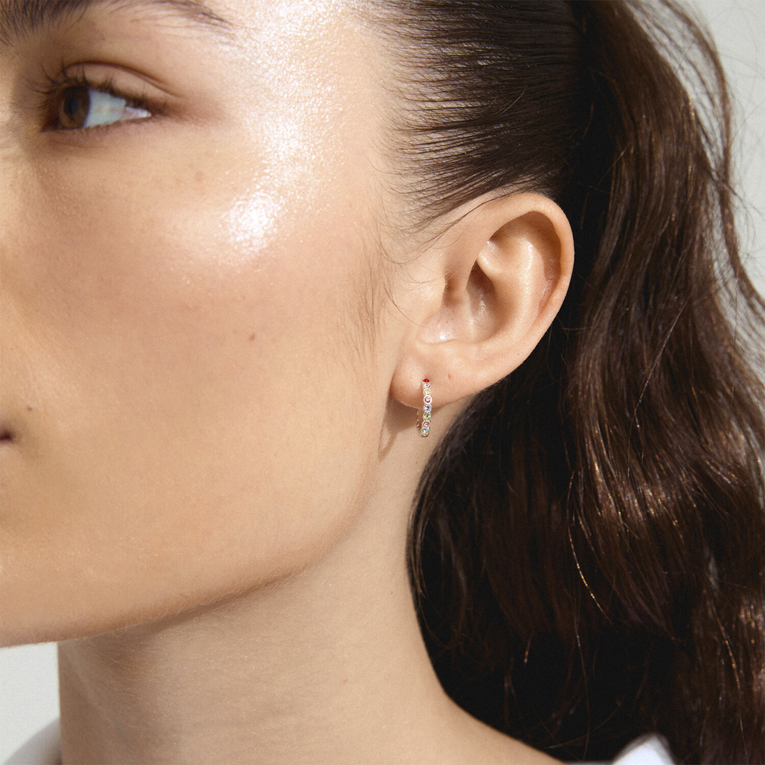 KLEOPRATRA hoop &oslash;reringe s&oslash;lvbelagt