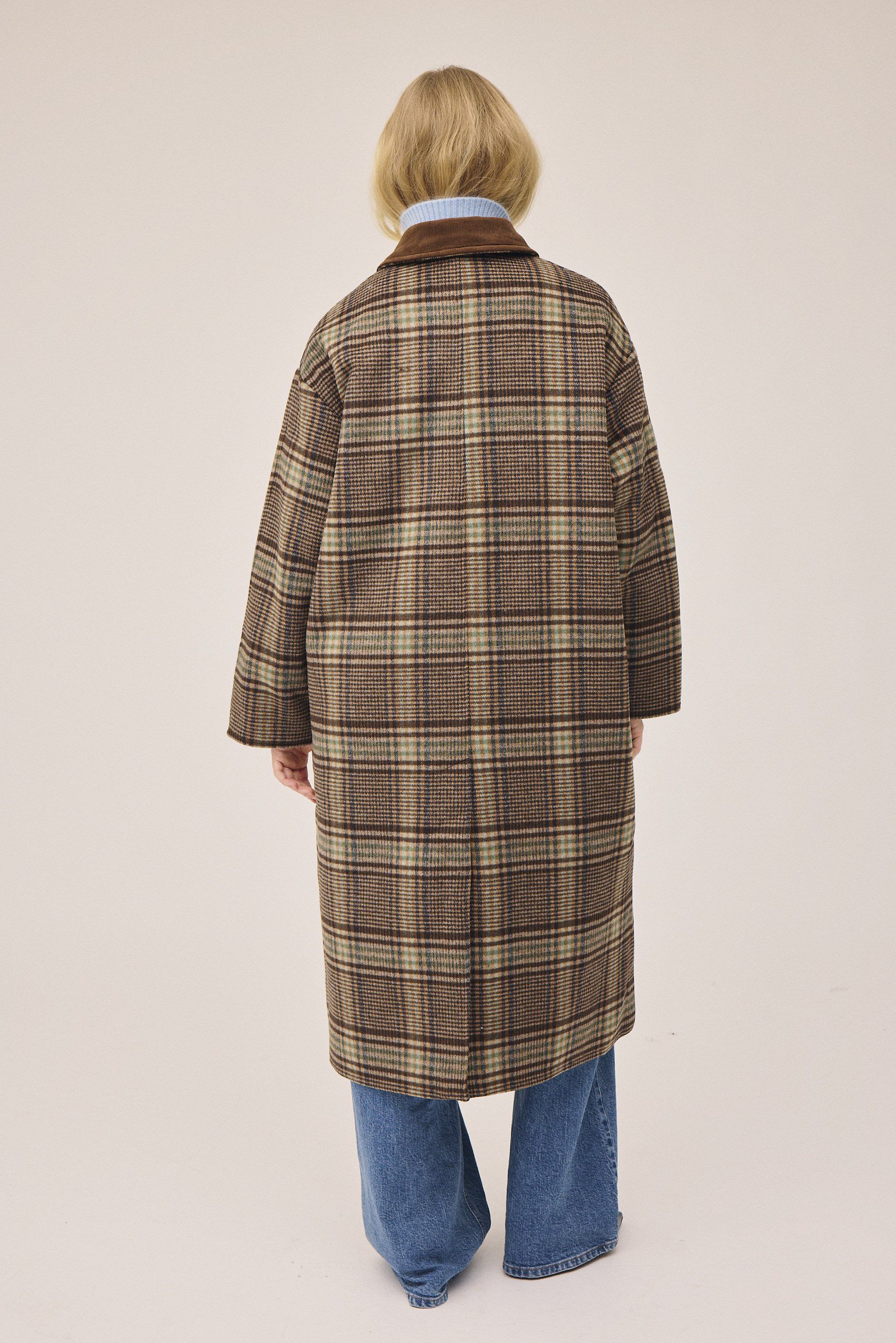 Emmy Wool 1 Coat with corduroy detail - GRS