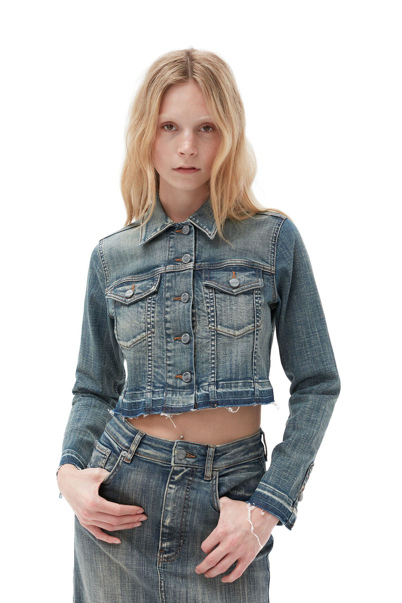 Tint Edge Denim Cropped Jacket