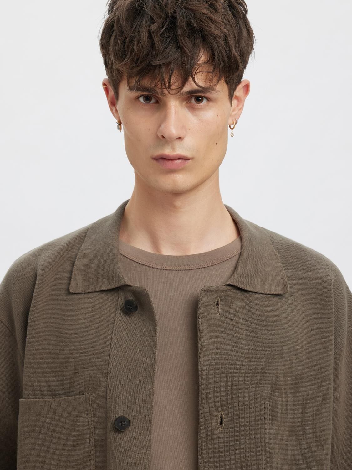 ANRHARKI LS KNIT POLO CARDIGAN