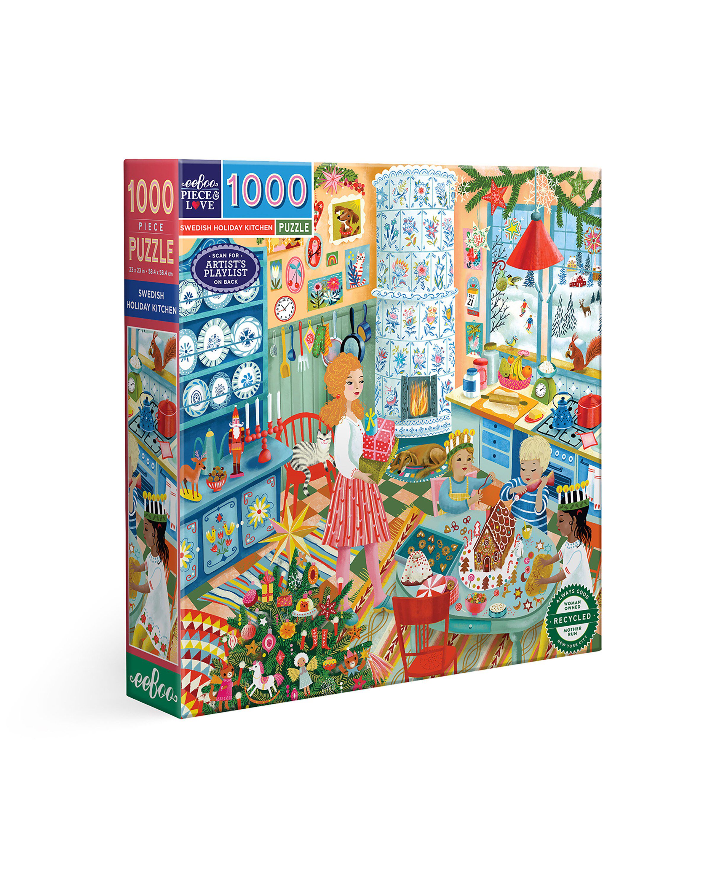 eeBoo - Puslespil 1000 brk - Swedish Holiday Kitchen