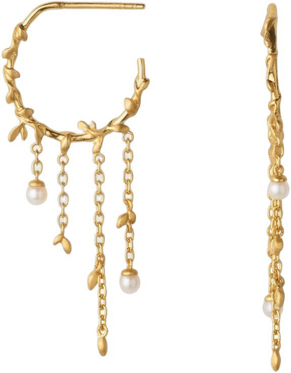 Jungle Ivy pearl hoops