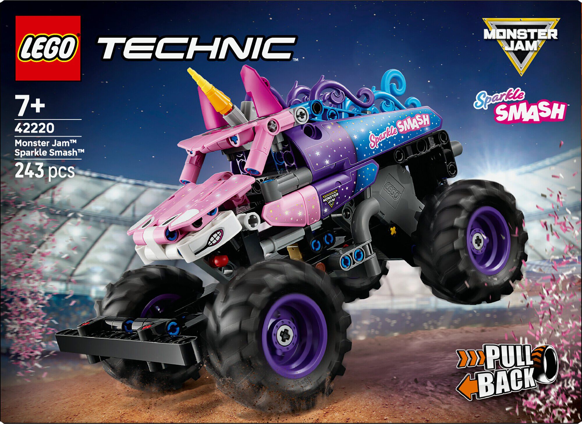 Monster Jam Sparkle Smash pull-back 42220