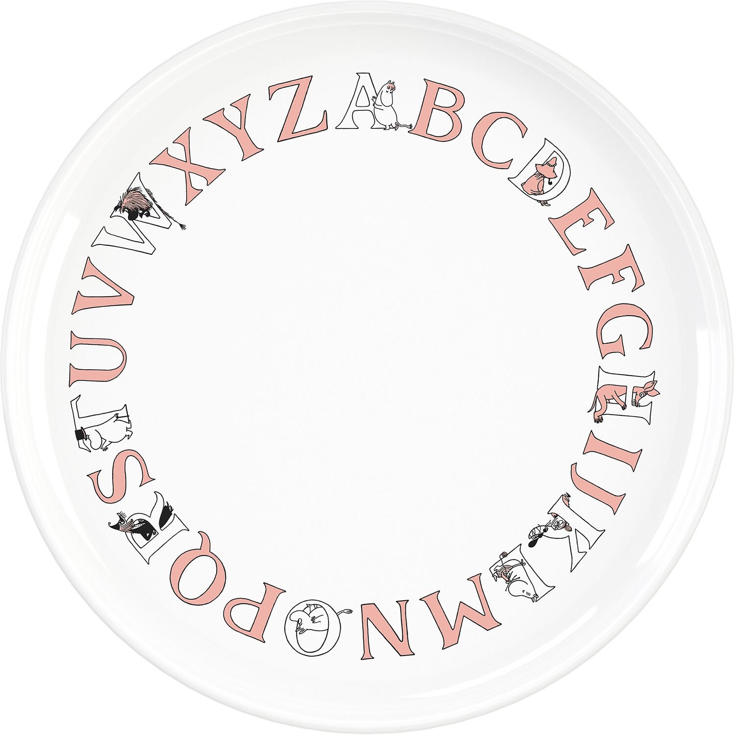 Moomin ABC tallrik &Oslash; 20 cm Moomin salmon