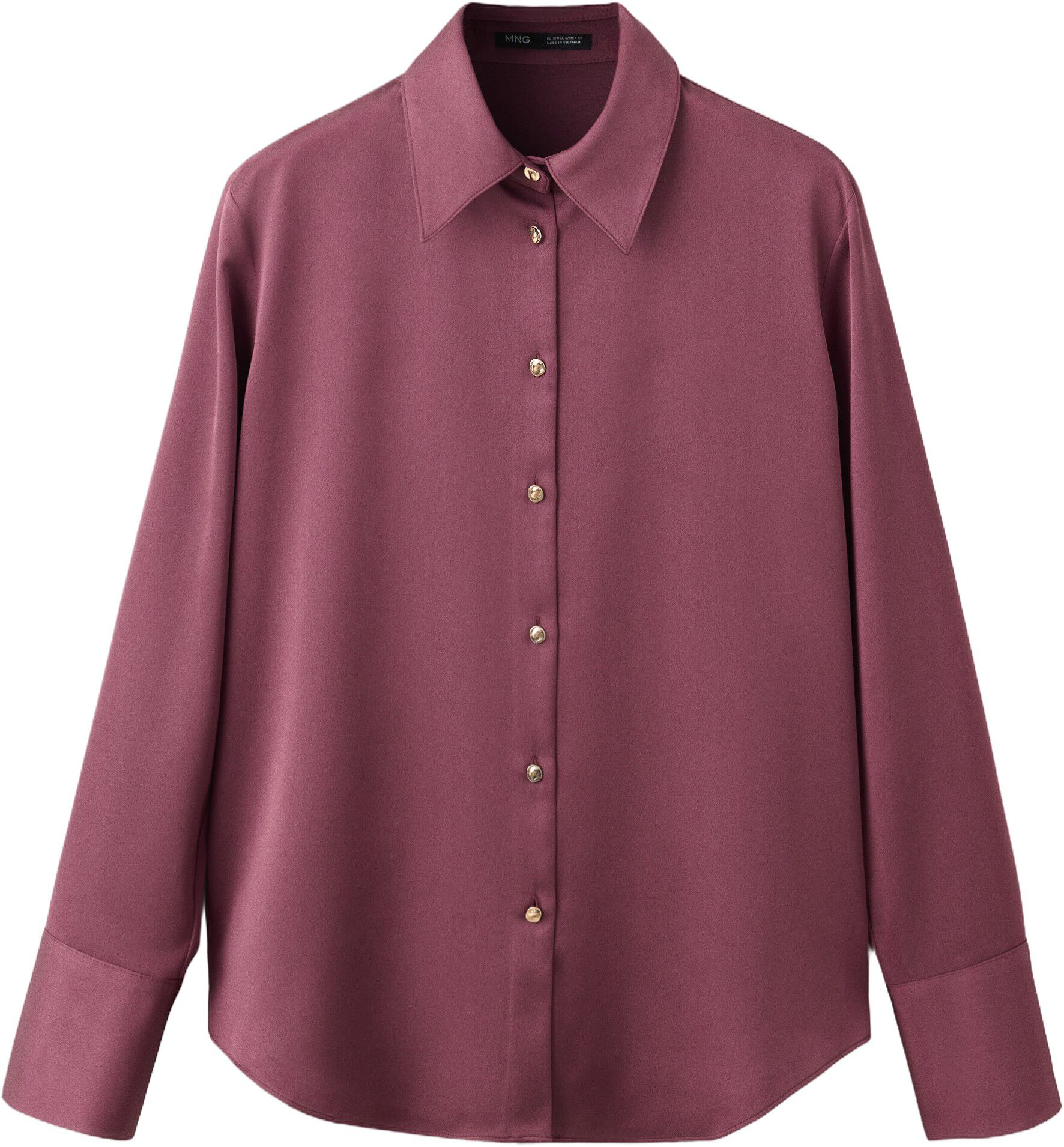 Regular-fit satin shirt