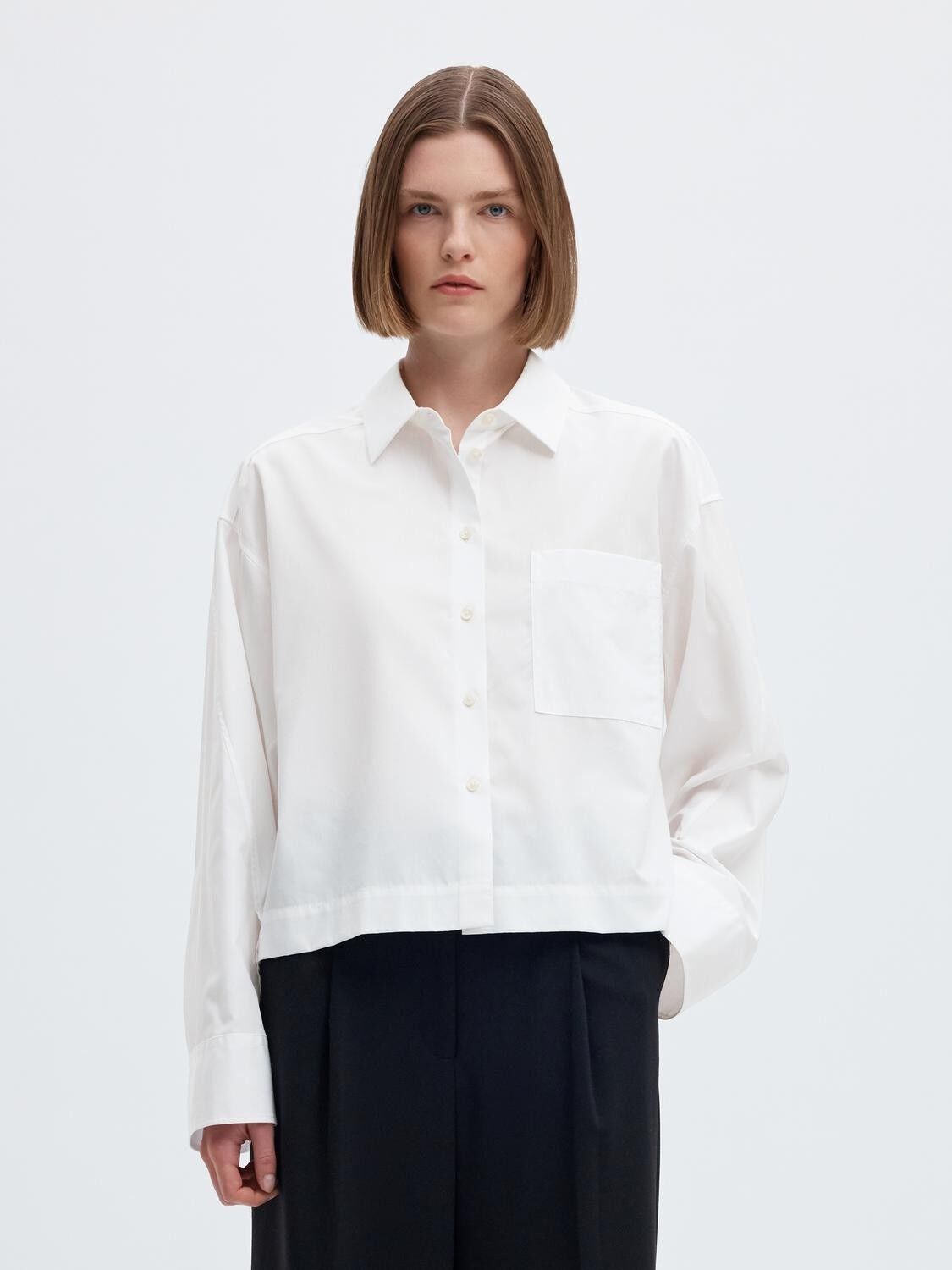 Slwdannie Ls Cropped Boxy Shirt Noos