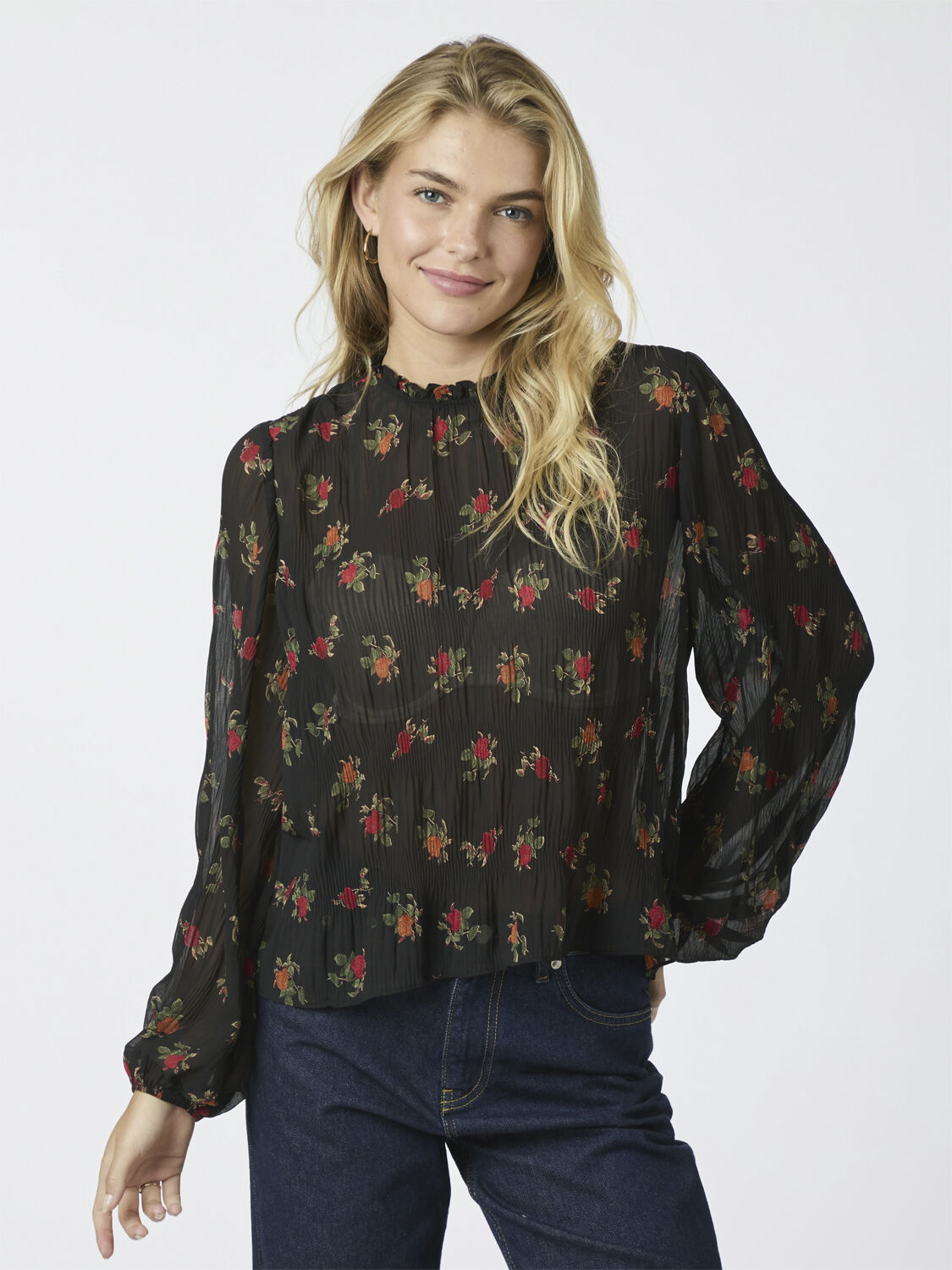 Lovise Pliss&eacute; Flower Blouse