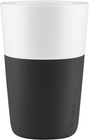 2 Cafe Latte-mugg svart