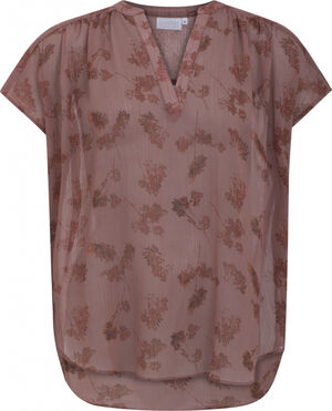 Top with gatherings in eco flower print