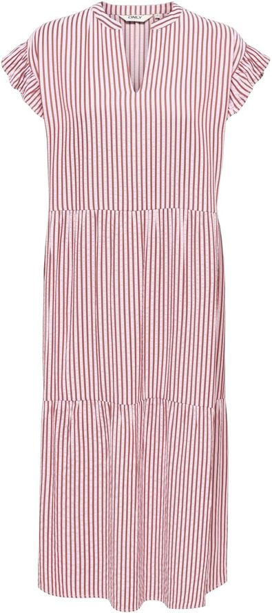 ONLBARI SL FRIL VNECK MIDI DRESS CS