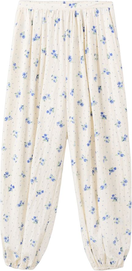 Floral print baggy trousers