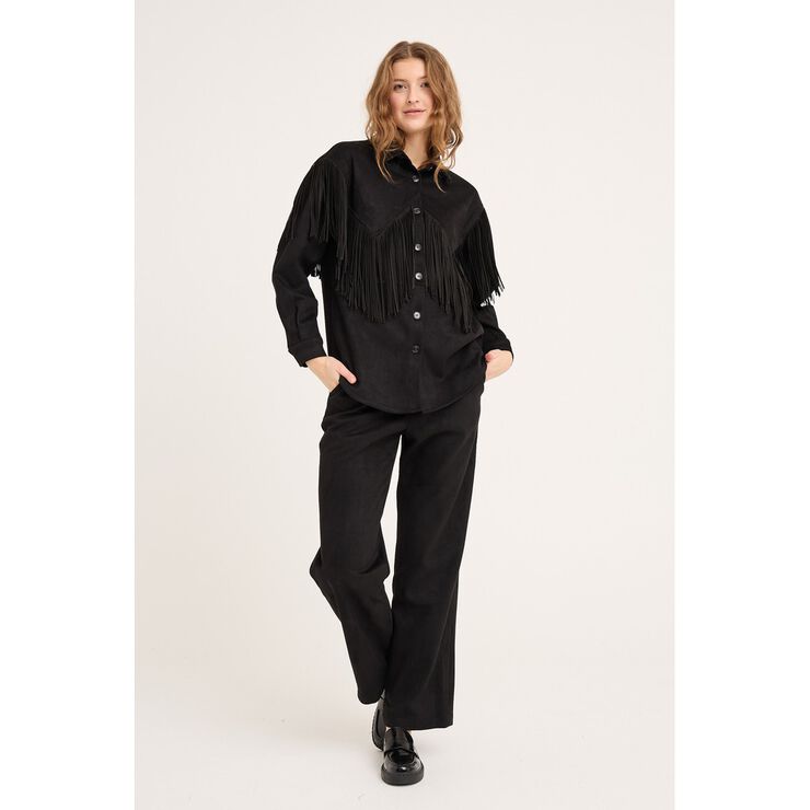 Suede Fringe Shirt