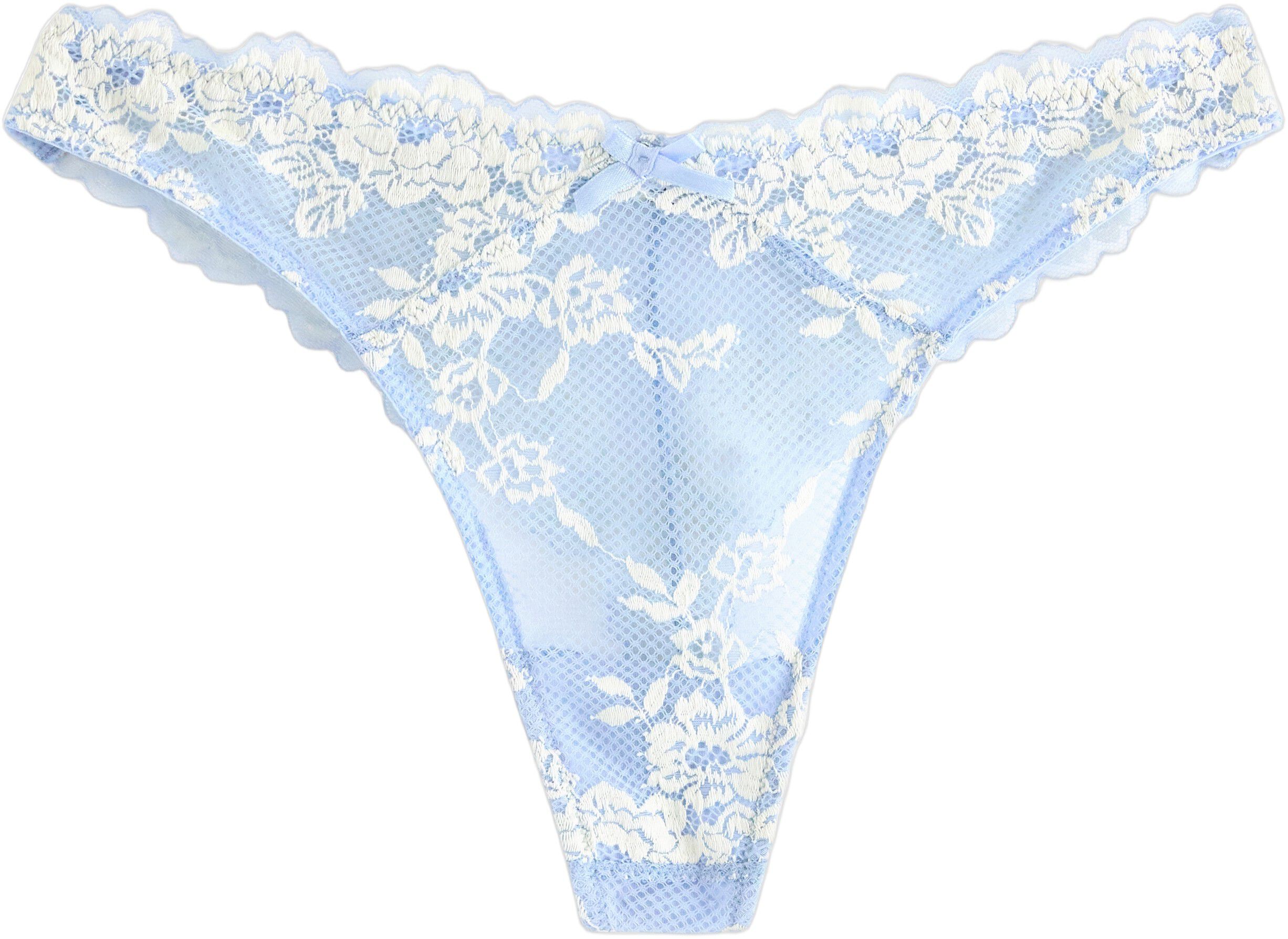 Thong with a regular waist and lace