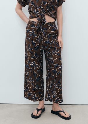 Printed culotte trousers