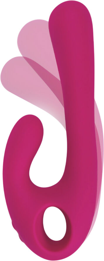 NOMI TANG - FLEX BI BENDABLE DUAL STIMULATION VIBRATOR RED V