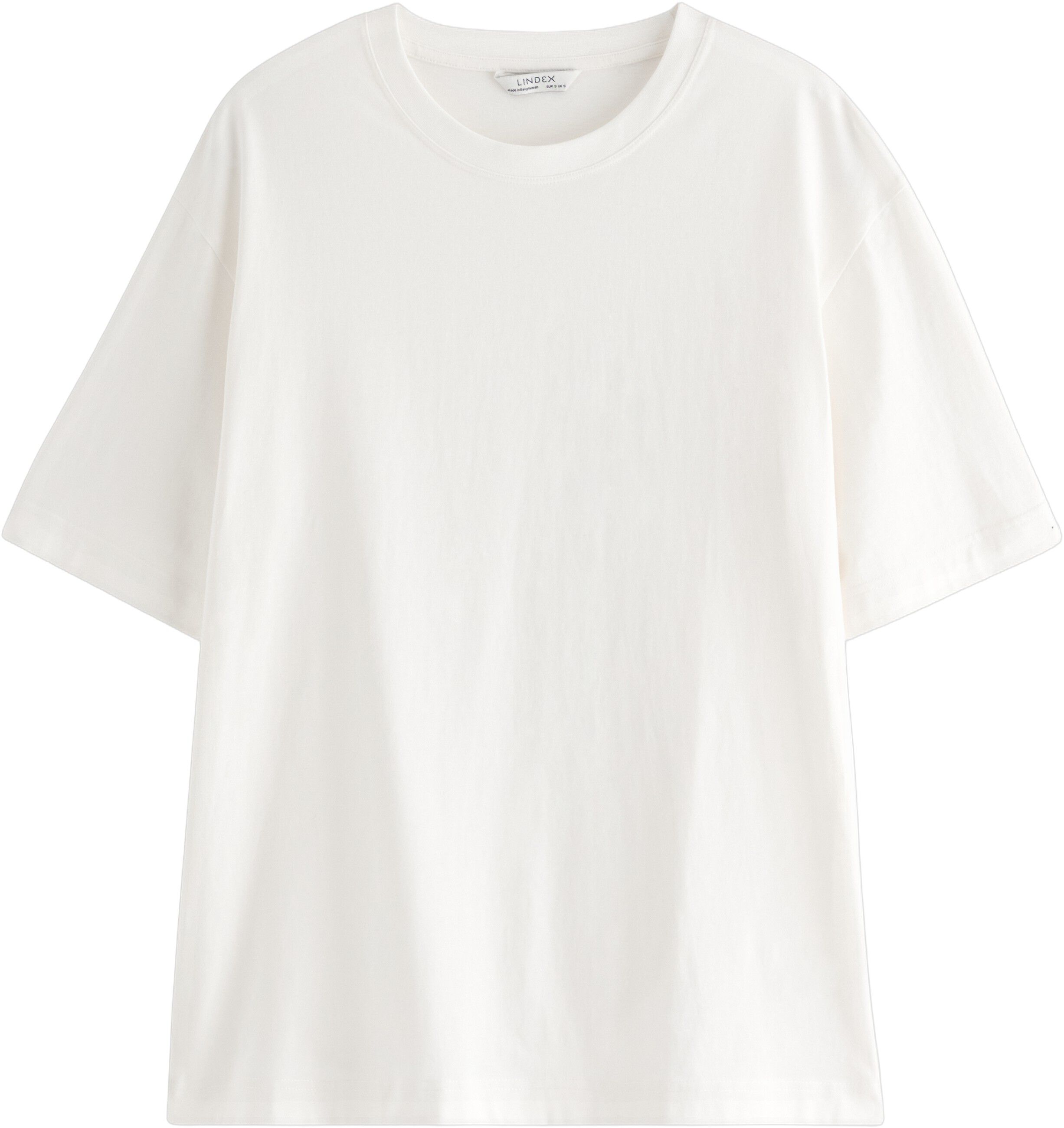 Kort&aelig;rmet T-shirt i bl&oslash;d bomuldsjer