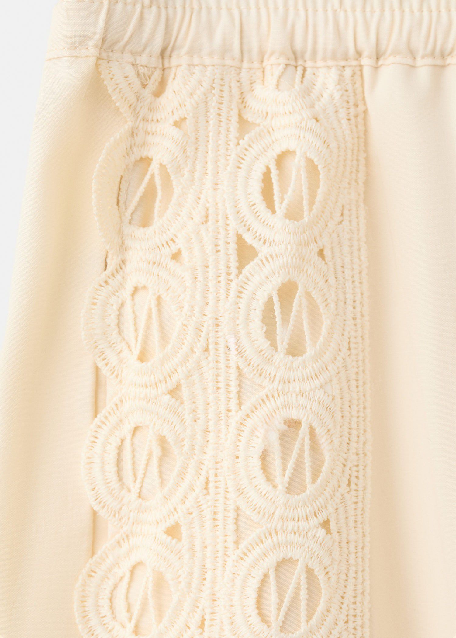 100% cotton trousers with embroider