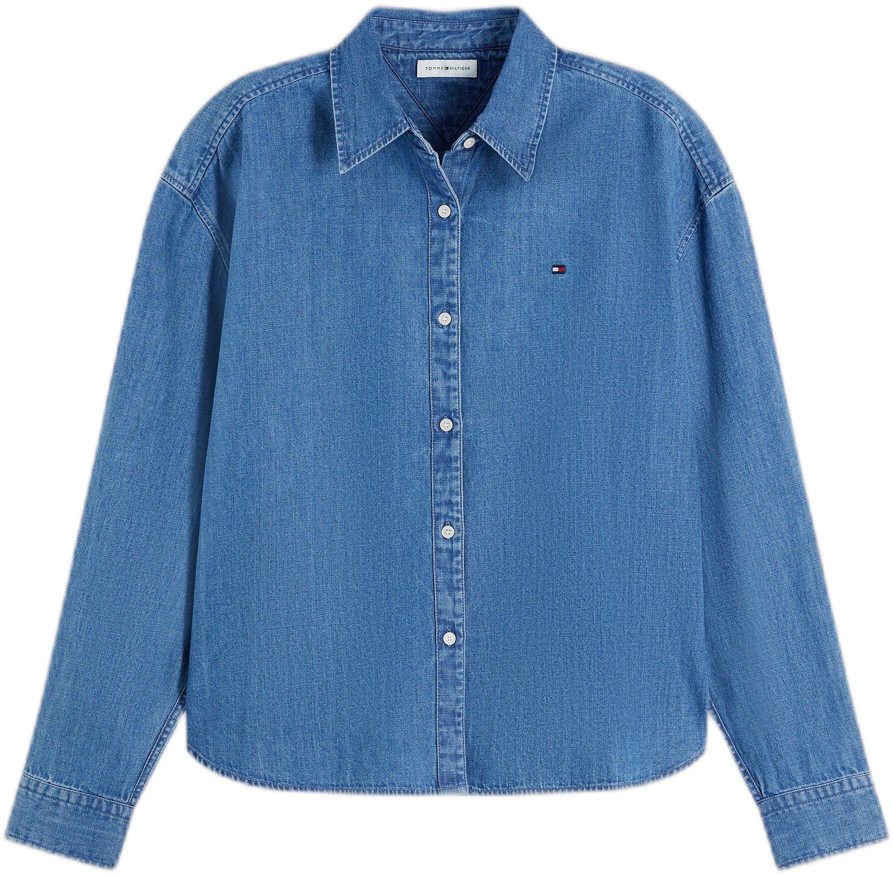 LIGHT DENIM BOXY SHIRT LS