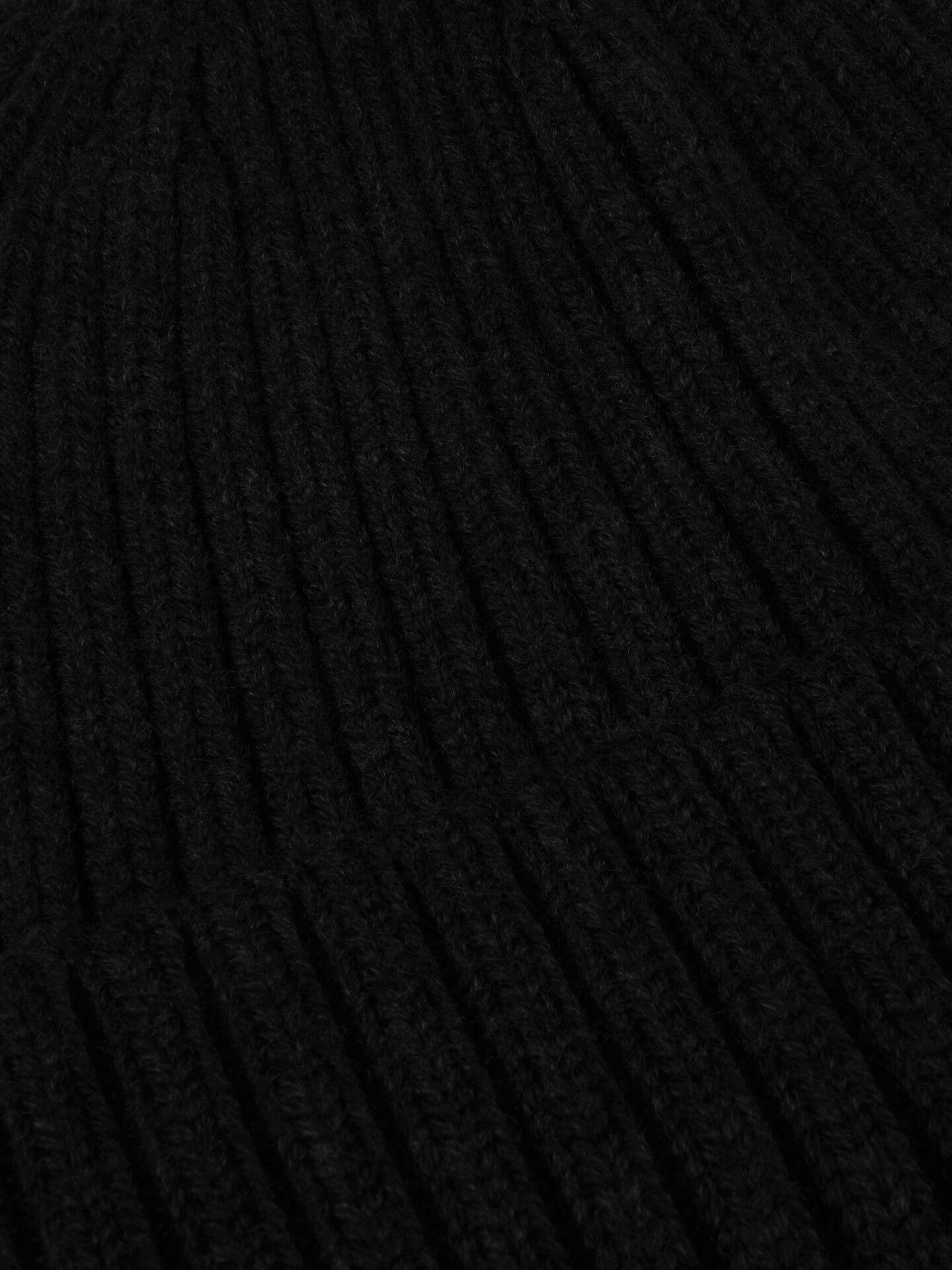 Hat Ribbed Logo Merino Wool