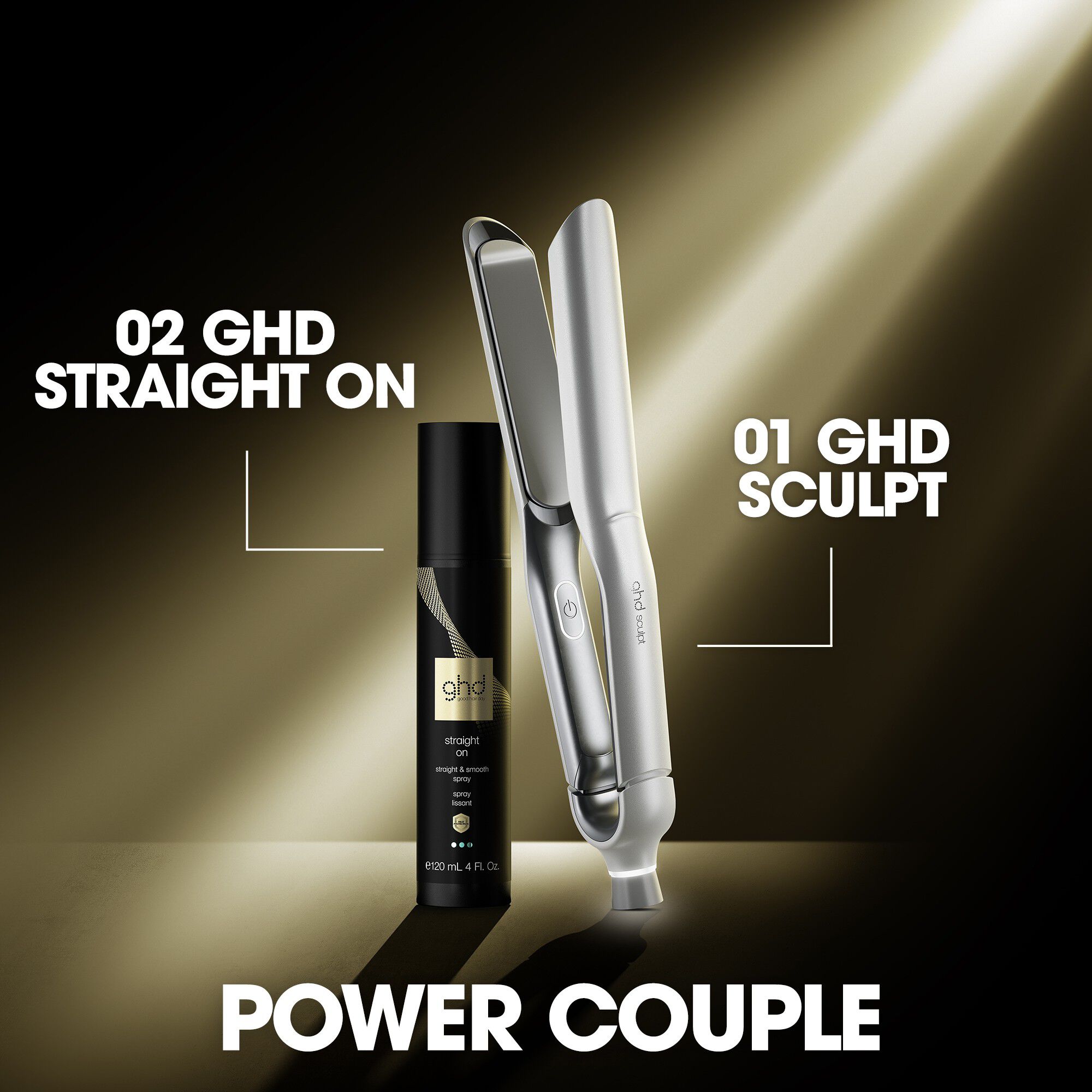 ghd Sculpt Interactive Hair Straightener - White