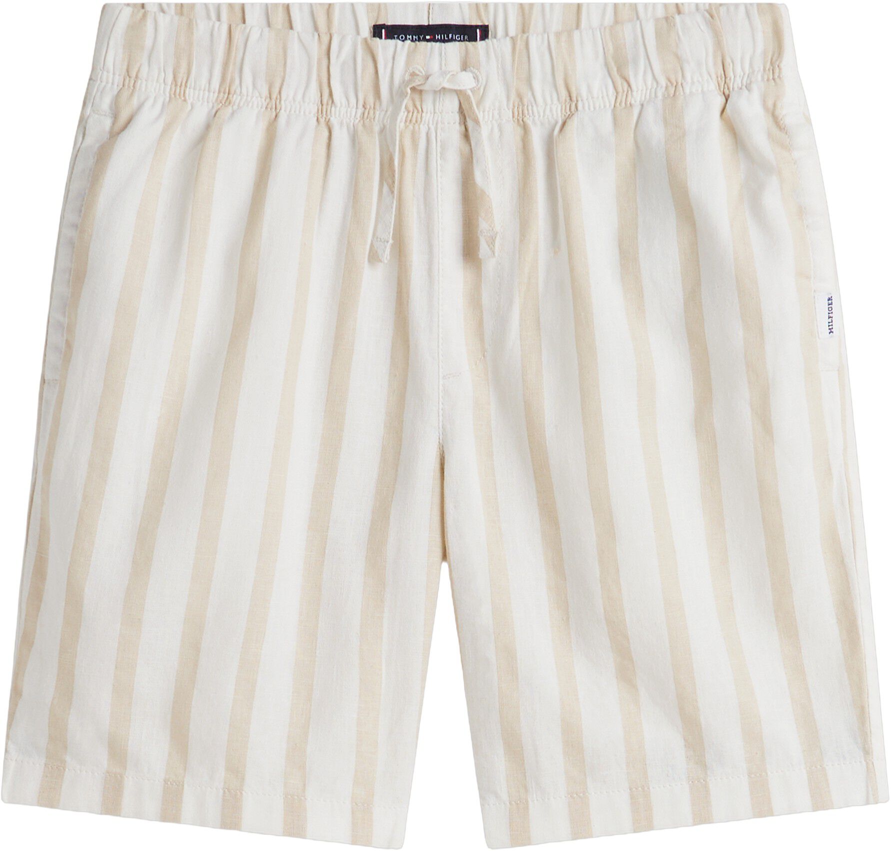 Linen Blend Stripe Relaxed Shorts