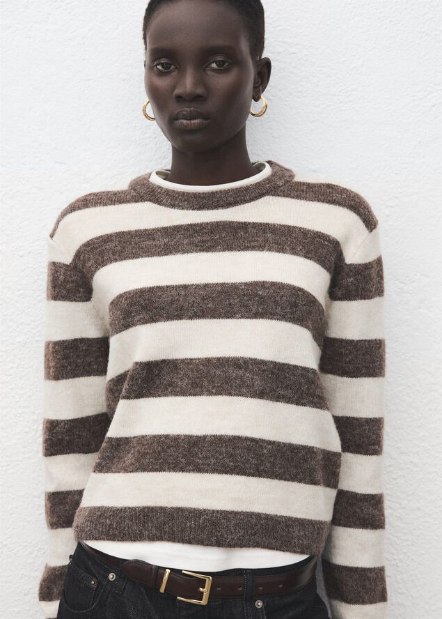 Knit striped sweater