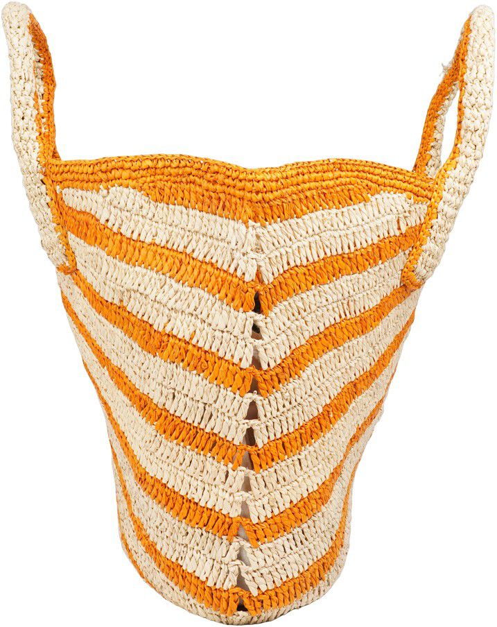 CAVONE - STRIPED RAFFIA TOTE