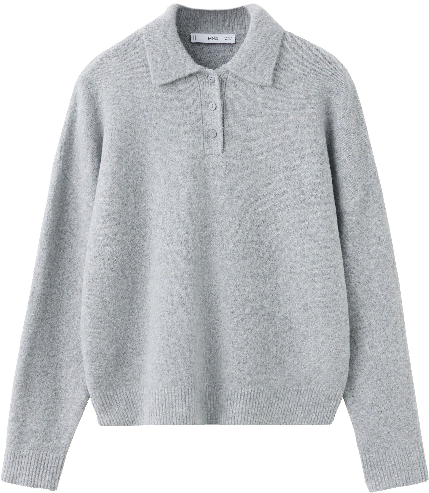 Knitted polo-neck sweater