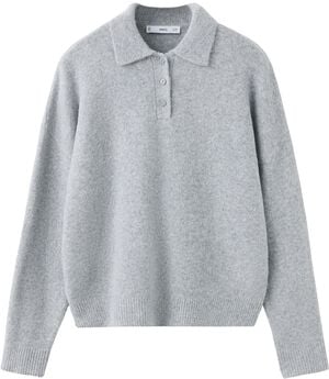 Knitted polo-neck sweater
