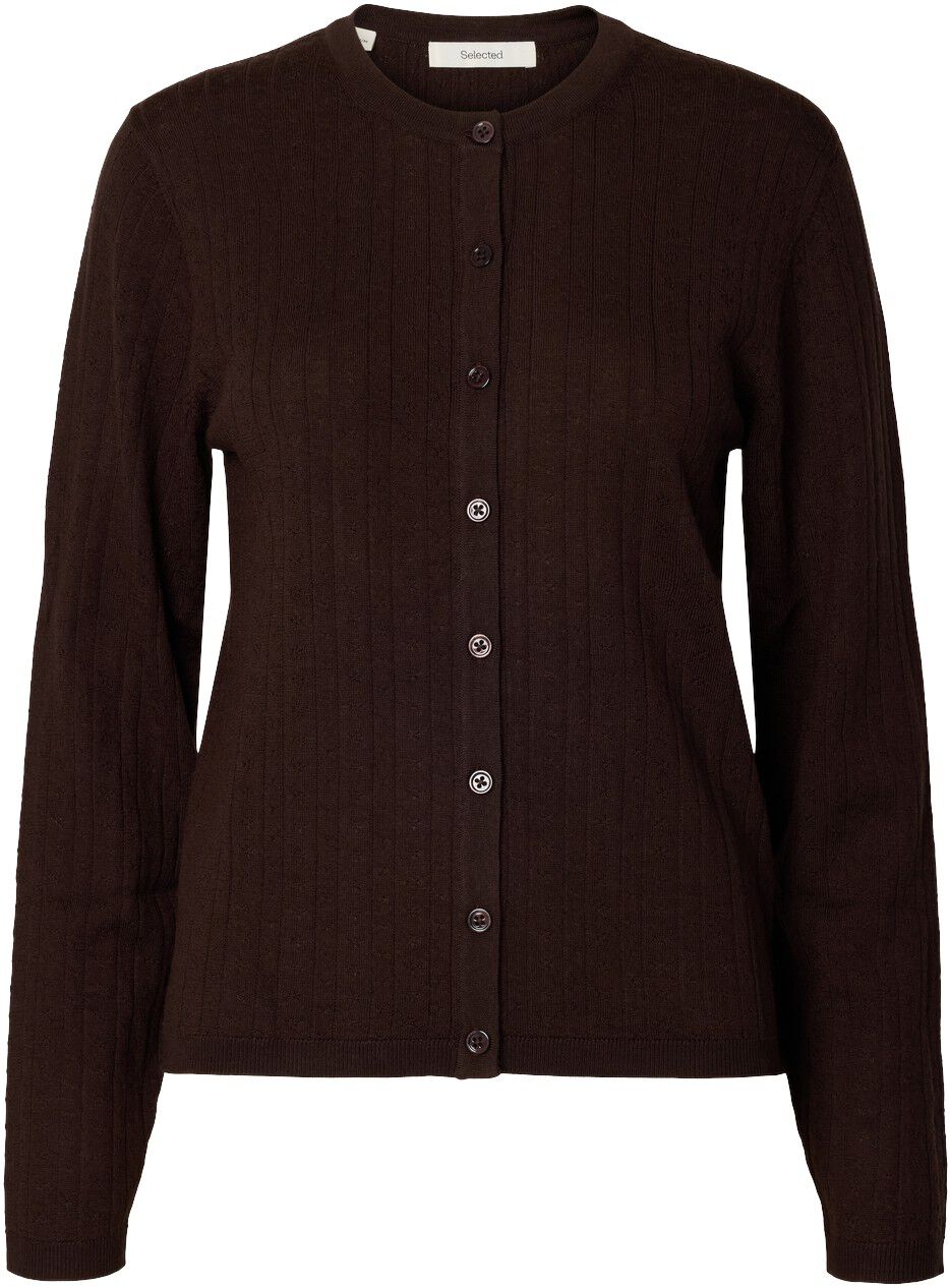 SLFTHEA LS KNIT 100% MERINO WOOL POINTELLE CARDIGAN