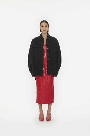 SEQUINS PENCIL SKIRT