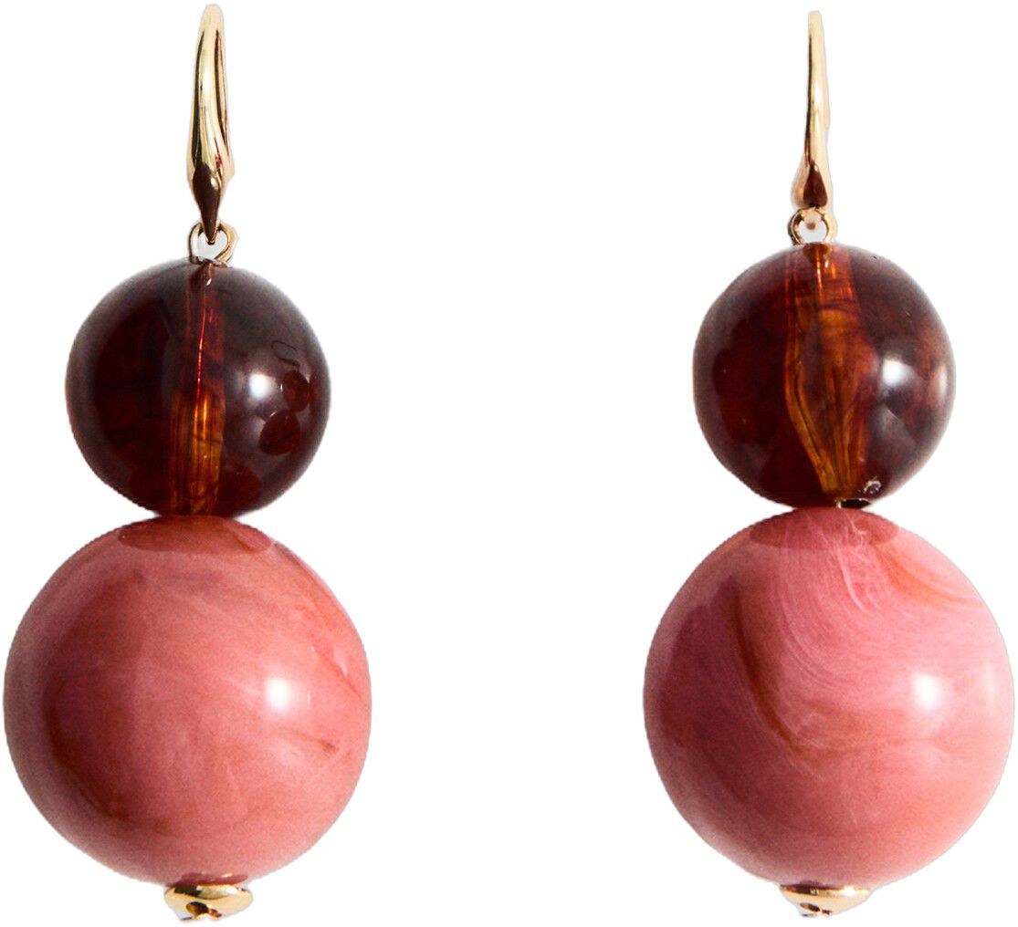 Combined bead earrings