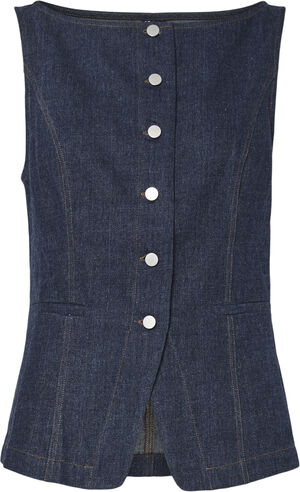 PCJABIA SL BOATNECK DENIM VEST D2D