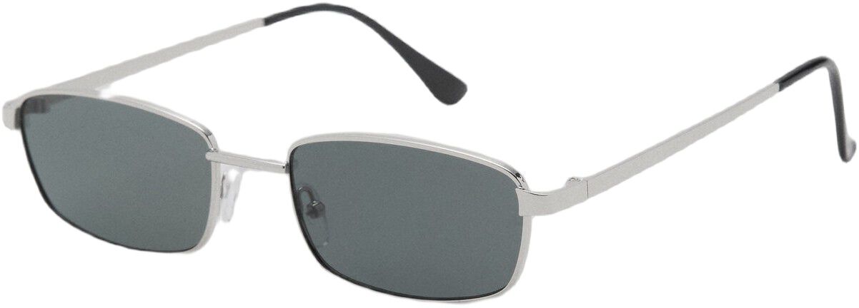 Rectangular metal frame sunglasses