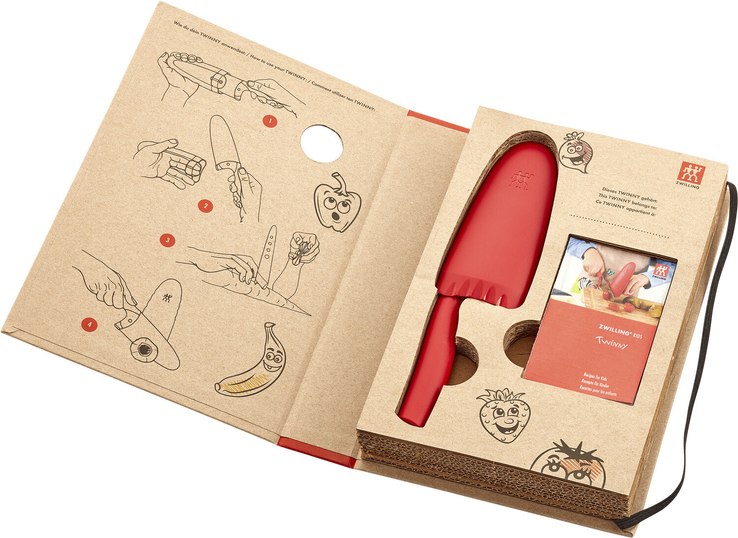 Twinny Kockkniv 100 R&ouml;d Fin egg