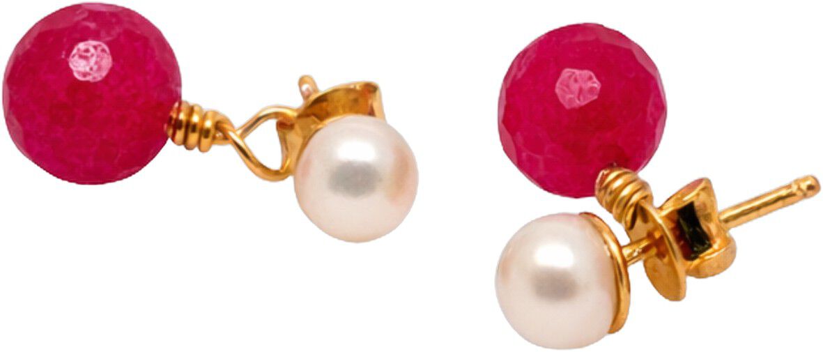 Ina Agat Earrings - Gold