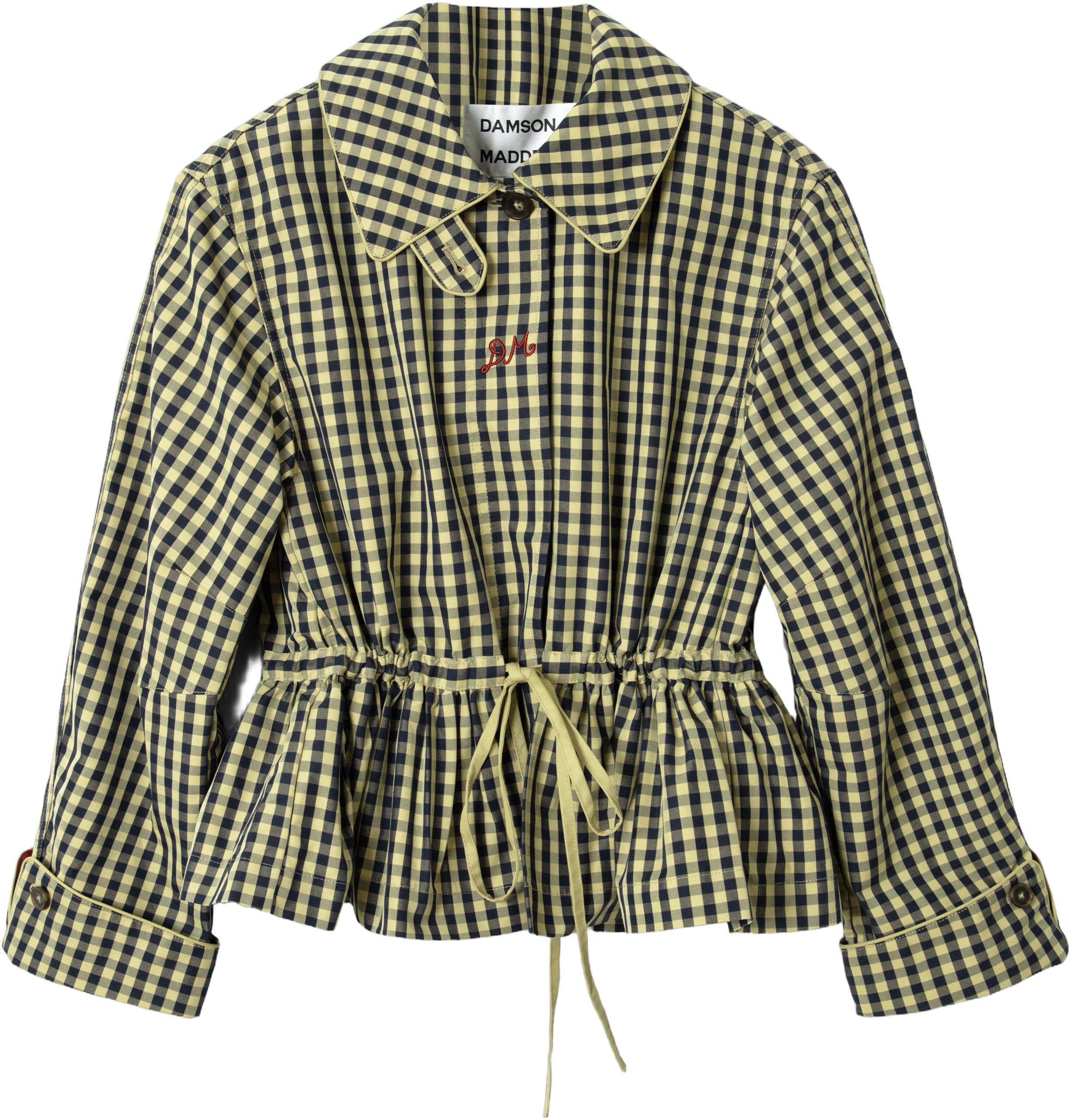 MYRTLE TRENCH COAT - NAVY GINGHAM