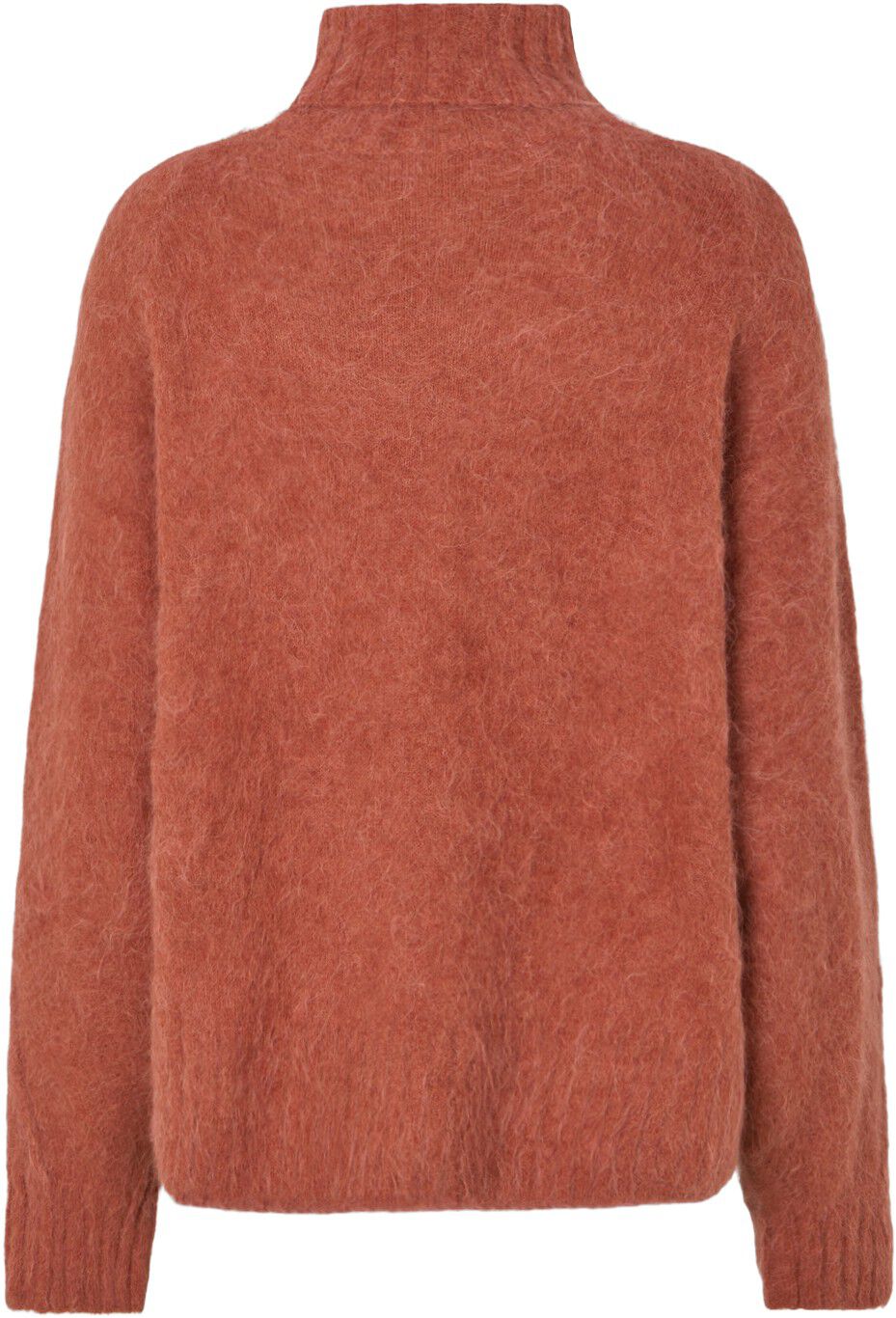 Fluffy knit funnel-neck sweater - M