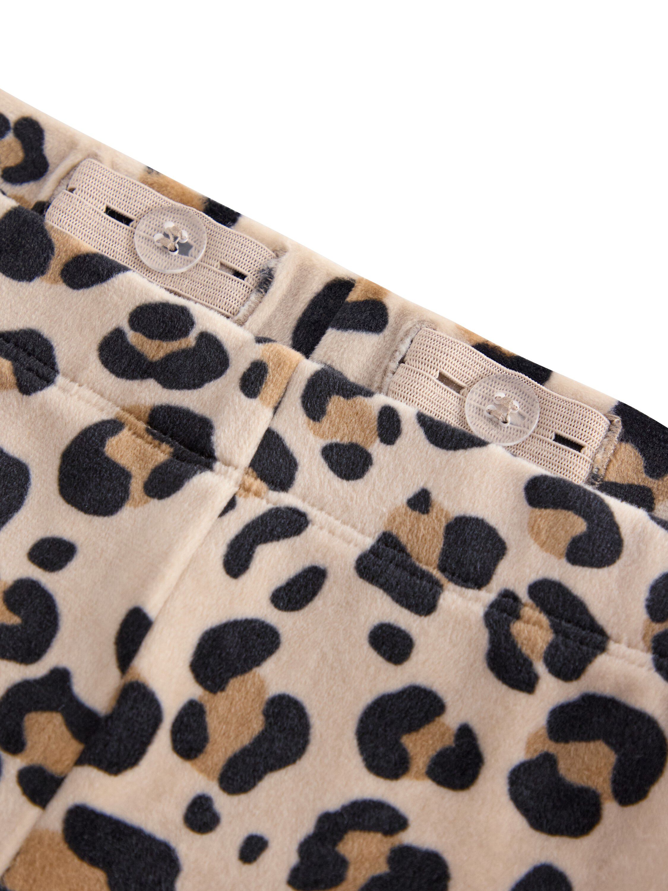 Soft velour leggings with an adjust