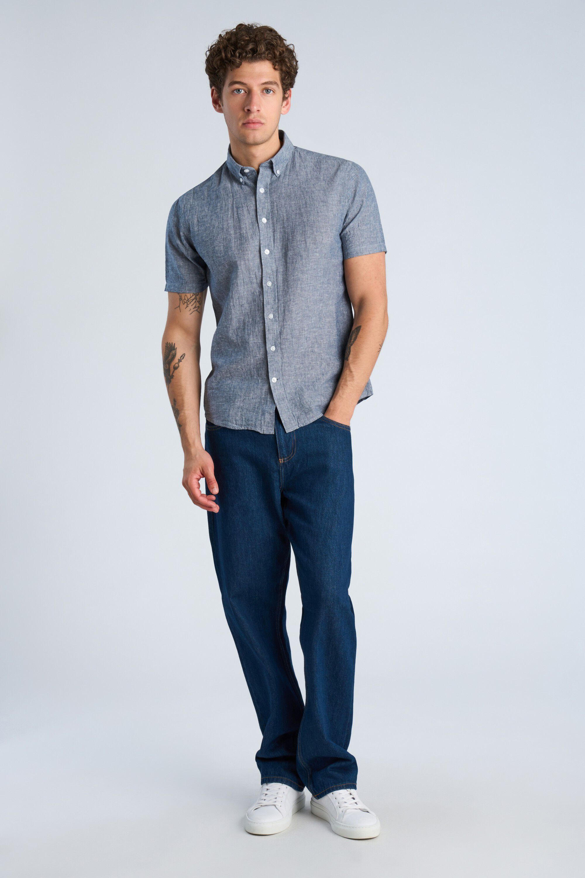 Linen/cotton shirt S/S