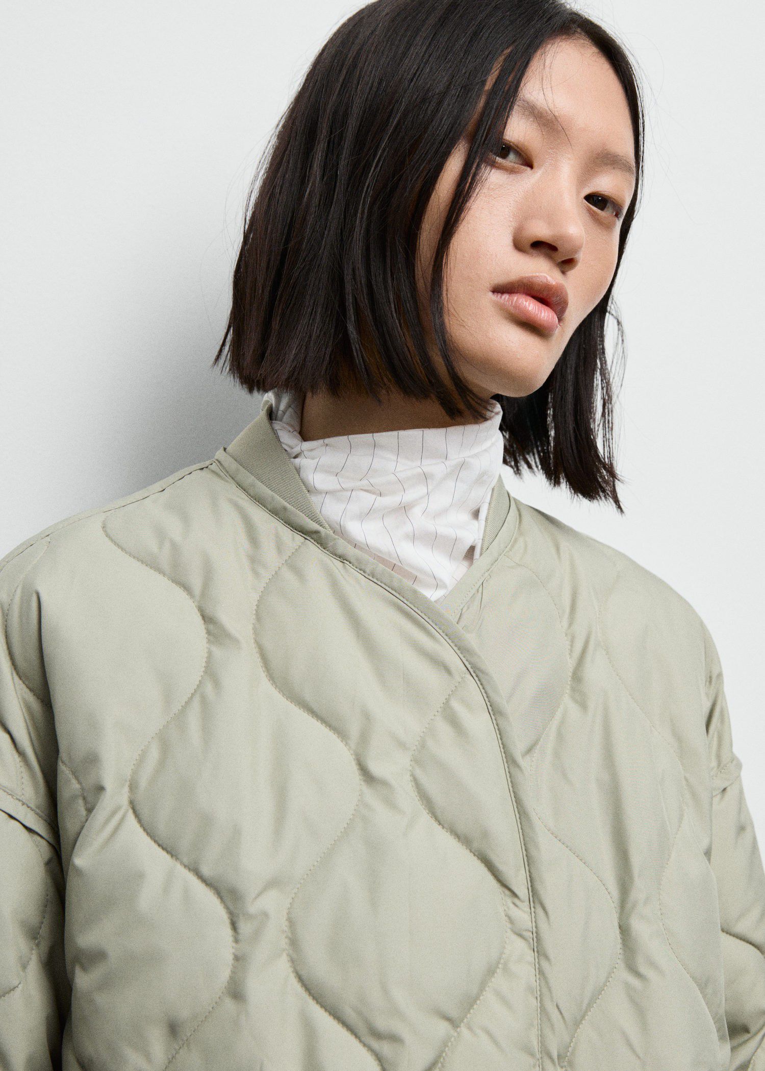 Oversize quilted down anorak